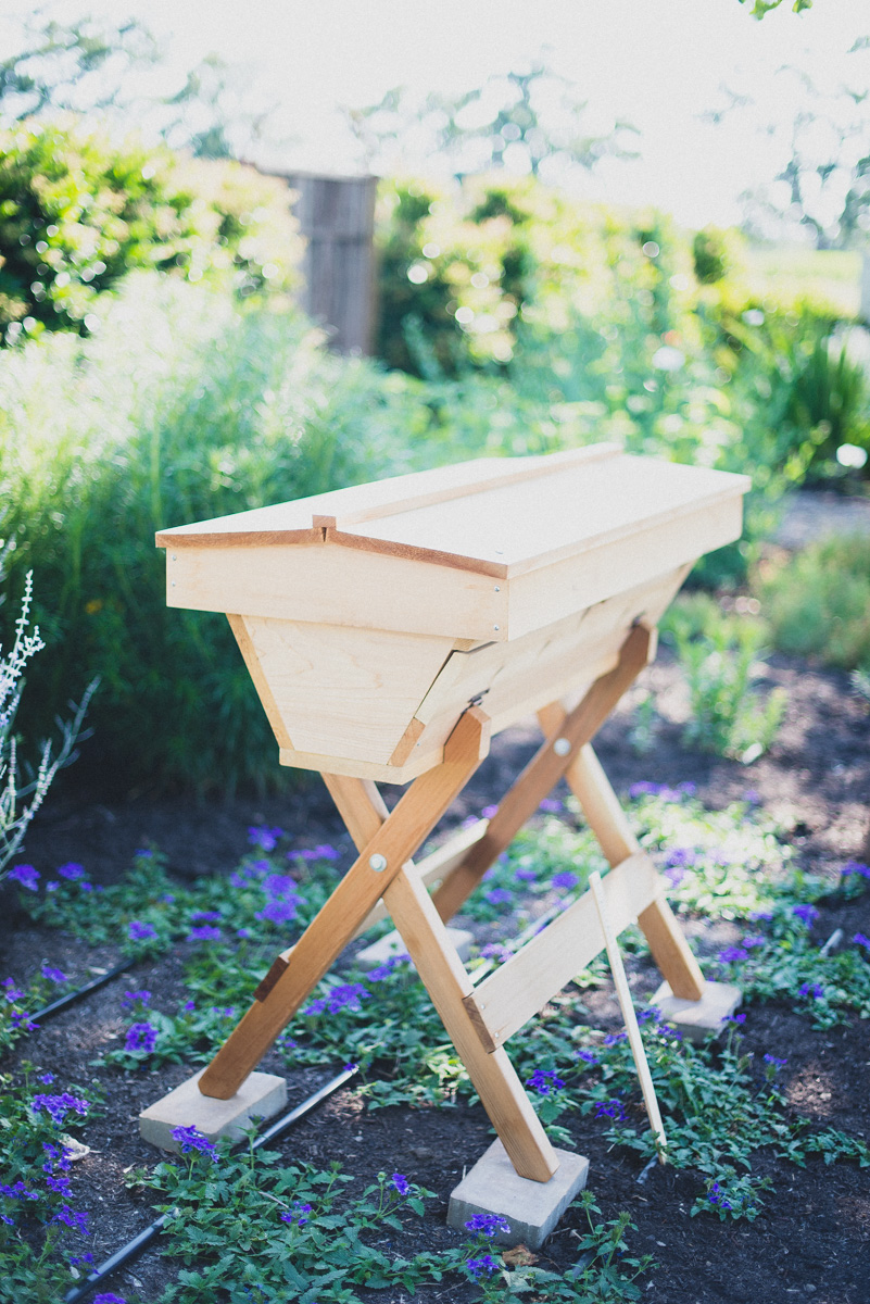 Demonstration beehive in the Kendall-Jackson gardens.