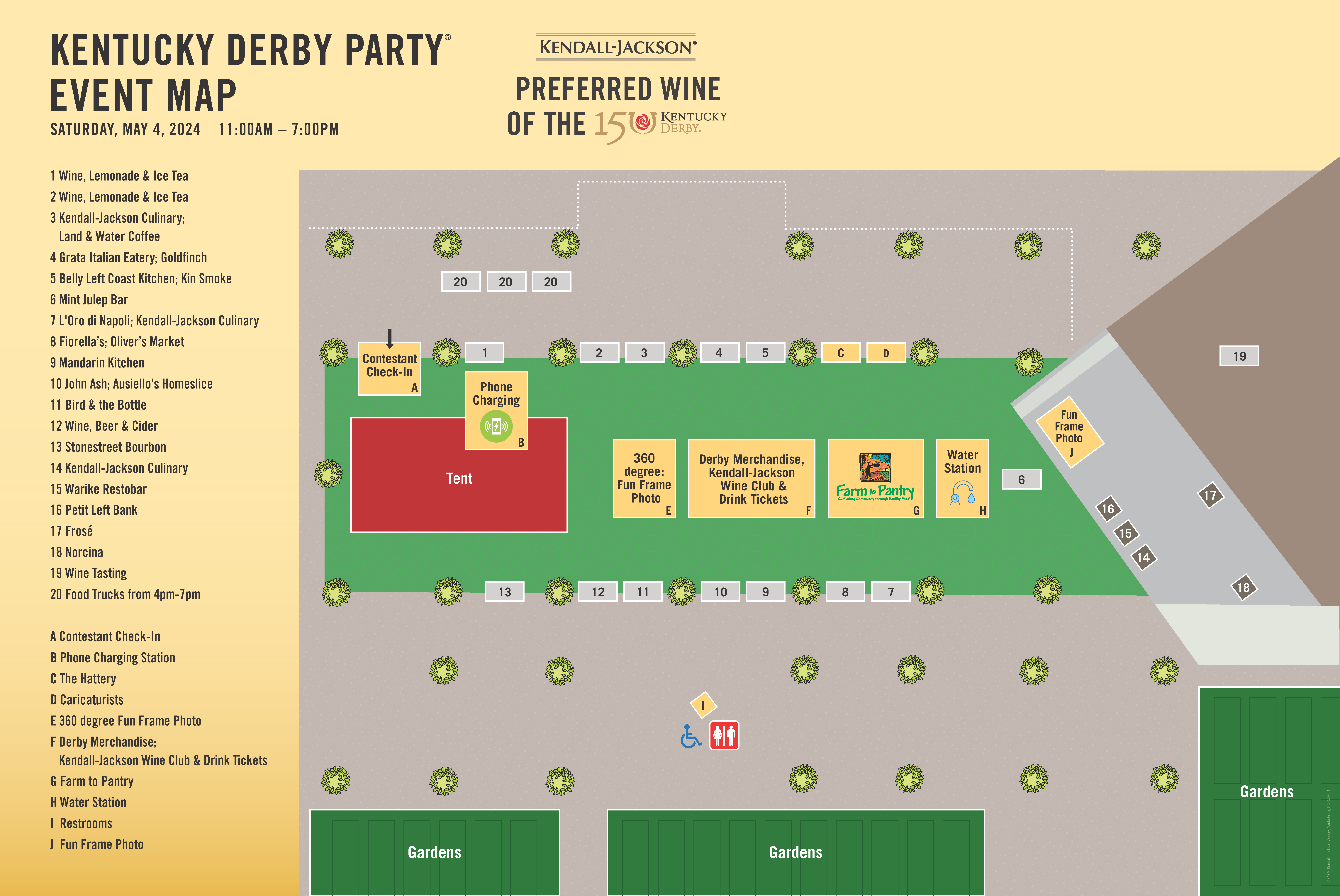 2024 Kendall-Jackson Kentucky Derby Watch Party Schedule &amp; Map