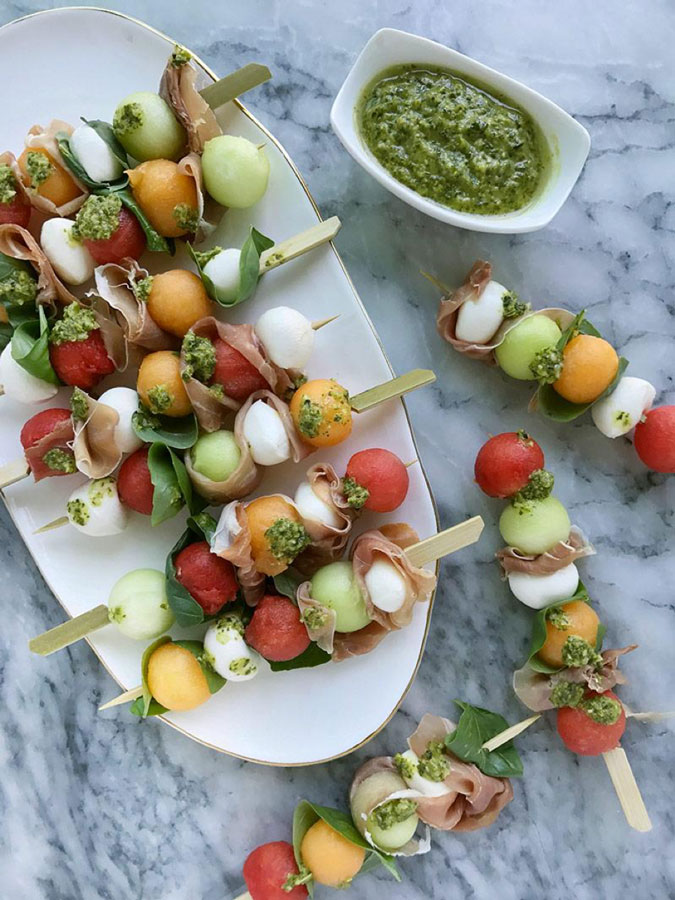 This Melon Caprese Skewer recipe combines two classic Italian ingredient combos with a fresh melon twist to make the ultimate summer appetizer — especially when paired with a chilled glass of Kendall-Jackson Vintner's Reserve Chardonnay.