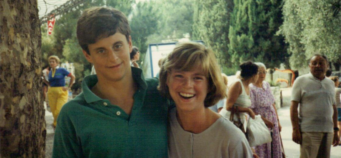 Matt Smith and friend at 16 in France