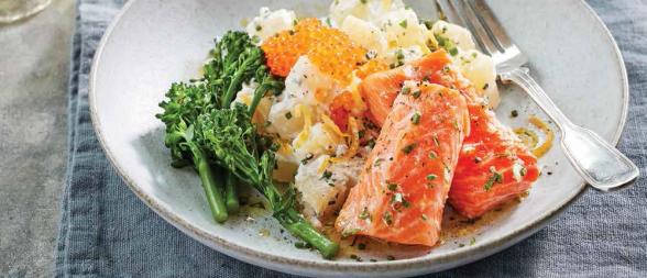 Smoked Trout, Broccoli & Caviar Potato Salad - Kendall-Jackson Wines - Season Cookbook Recipe