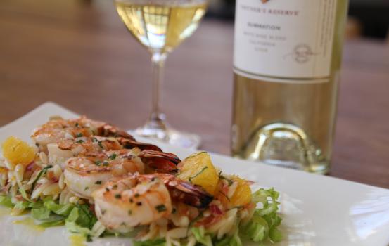 Grilled Shrimp With Citrus Orzo Salad