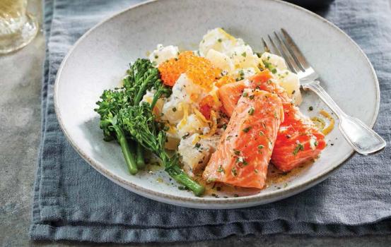 Smoked Trout, Broccoli & Caviar Potato Salad - Kendall-Jackson Wines - Season Cookbook Recipe