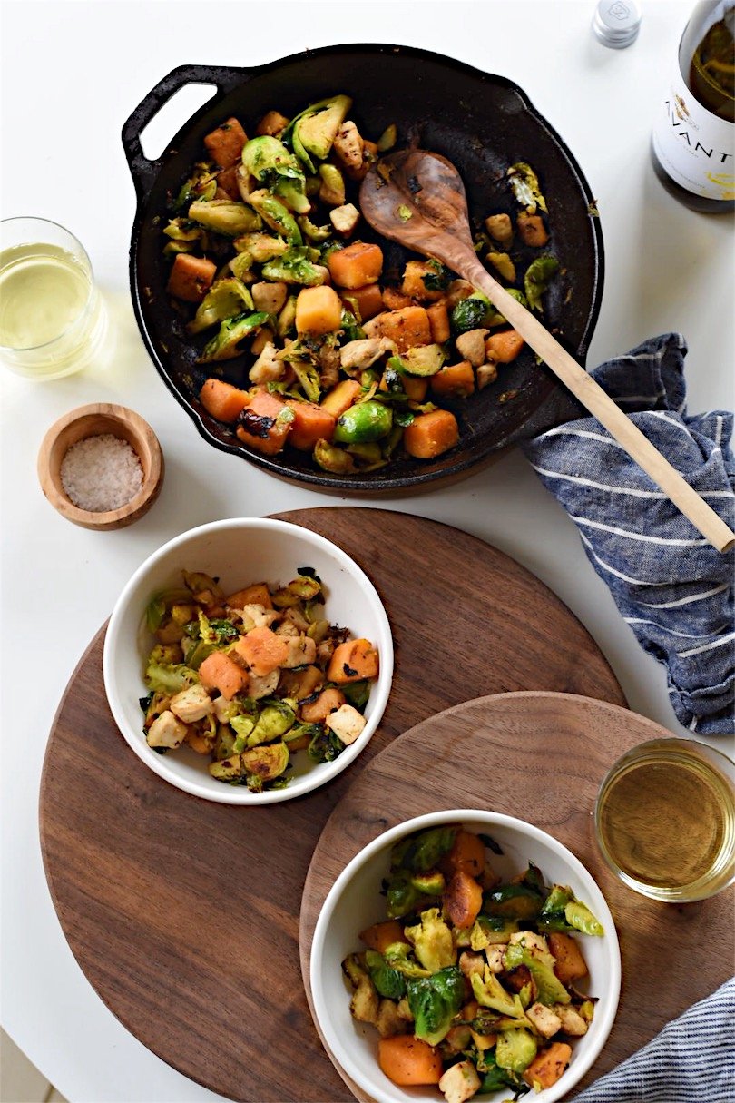 This Winter Chicken and Vegetable Skillet is super easy, really delicious and perfect for a Monday night after a long day in the office.